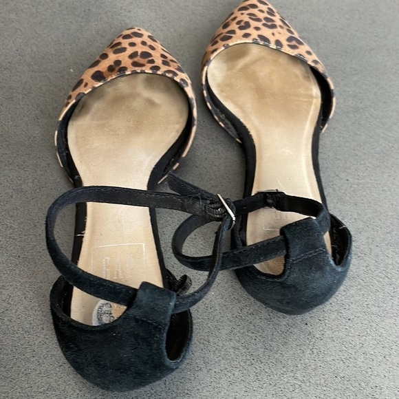 Gap faux suede leopard print dorsay flat - Picture 5 of 8